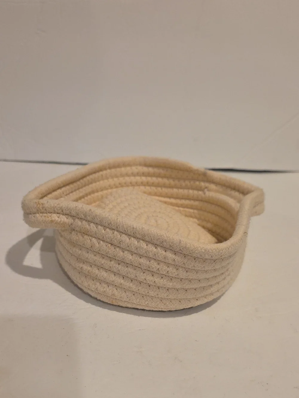 Lovevery Basket Natural Cotton Rope Storage Basket with Handles - Cream